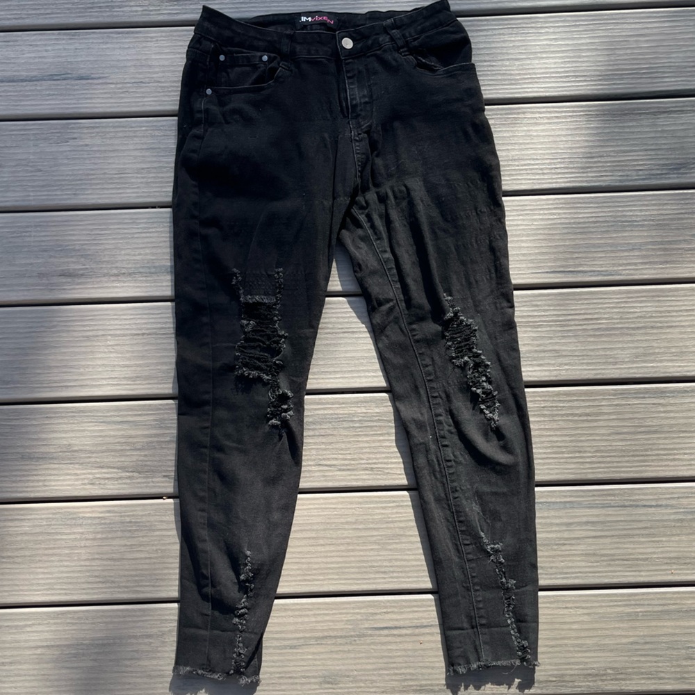 VIMVixen; Black; Ripped Style Skinny Jeans; Minor/No Visible Wear; Size 13/~28in